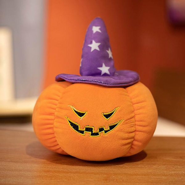 Jwl-hot Sale Simulaatio Kurpitsa Joulu Halloween Lahjalelut Pehmo Tyyny Pehmo Tyyny Nukke Mini Kurpitsa Lelu Lasten Kodinsisustus purple star ghost 35cm