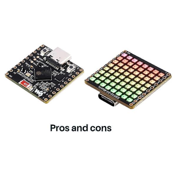 Waveshare Matrix RGB-LED med WiFi Bluetooth QST Attitude Gyro Sensor