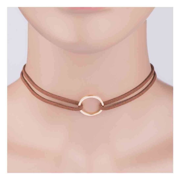 Olbye Karma Choker Halsband Guld Cirkel Halsband Smycken För Kvinna