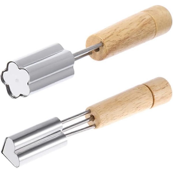 2 st Handpressade Kakstämplar Tårtstämplar Form för Press Stämpel Fondant Kex Kakformar