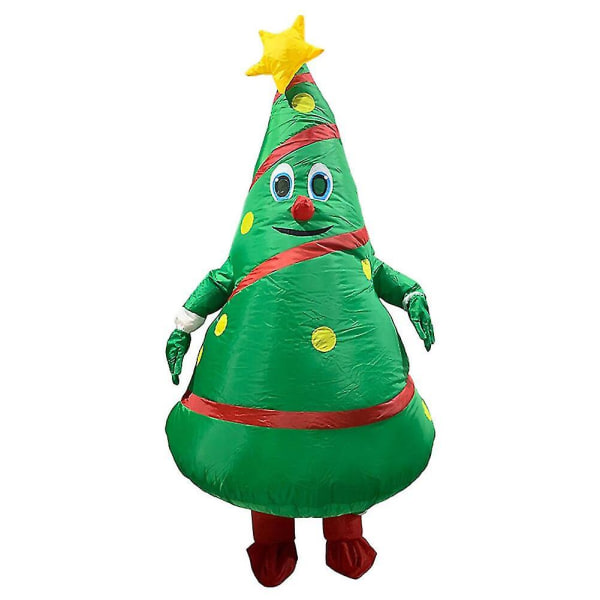 Juletræ oppusteligt kostume Sjove Voksne Mænd Kvinder Julemand Tøj Fancy Dress Mascot Cosplay Kostumer Christmas Tree