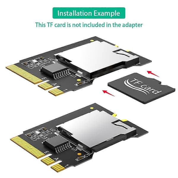 Ny Versjon Micro-SD Kort, TF SDHC SDXC til NGFF Key A-E Adapter