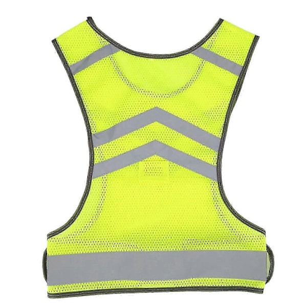 Hyvin näkyvä heijastava turvaliivi, säädettävä hyvin näkyvä liivi ulkoiluun, pyöräilyyn ja patikointiin (fluoresoiva keltainen)