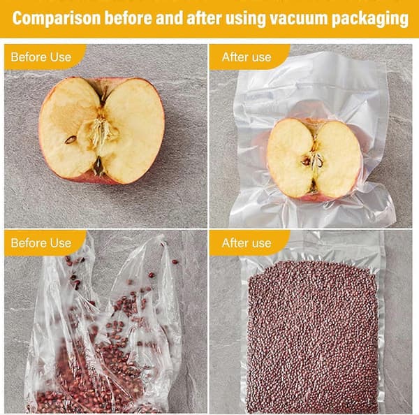Matvakuumförpackningspåsar 2 Rullar 20*500cm för Alla Vakuumförpackningsapparater