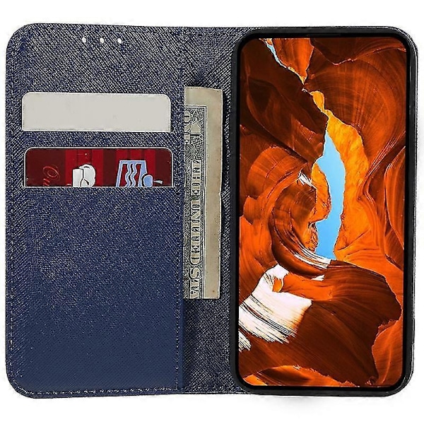 Til oneplus 12R 5G Telefon Cover Kryds Tekstur Anti-Ridse Pung Stand Cover Pu Læder Skal