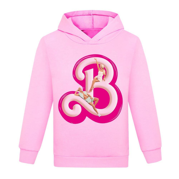 Børn Teenagere Drenge Piger Barbie The Movie Hættetrøjer Hættetrøje Pullover Toppe Gaver Pink 11-12Years