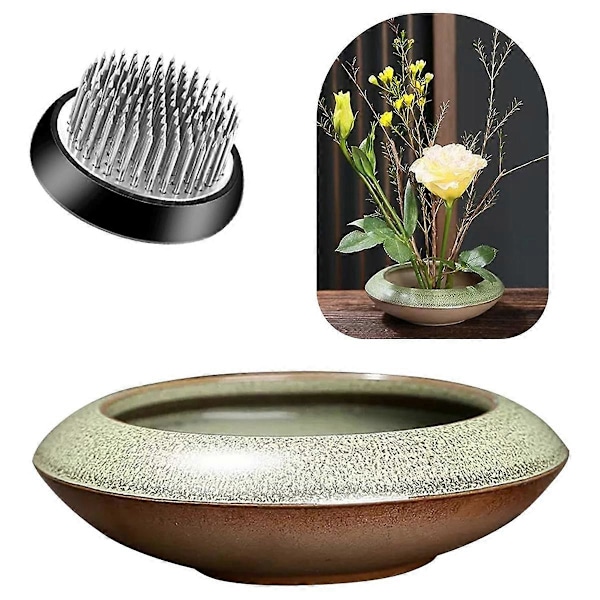 Ikebana Vas Kit Keramisk Blompigg Vas Blompigg Vas, B