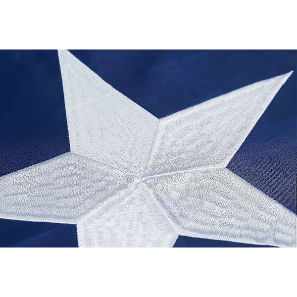 Texas flagga 3x5 fot - Broderad sydd kraftig 210D Oxford Nylon flagga livfull färg - Mässingsöljetter och 4-sömmars fåll USA flagga