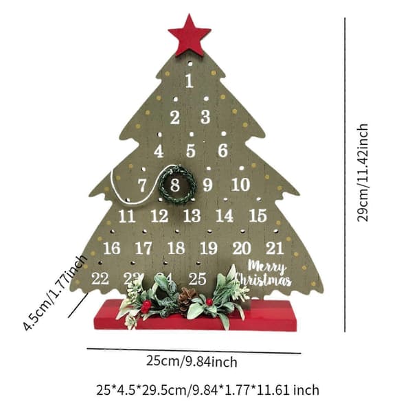 Jul Adventskalender Julkalender för Vardagsrum Sovrum Inomhusdekor