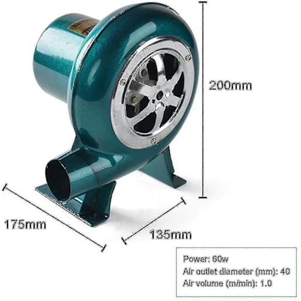 220v Elektrisk ventilator med variabel hastighed - Grillventilator Kul Esse Blæser TA