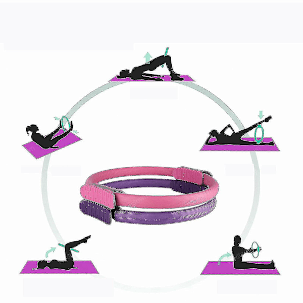 Jooga Pilates Fitness Vastusrengas 1kpl - violetti