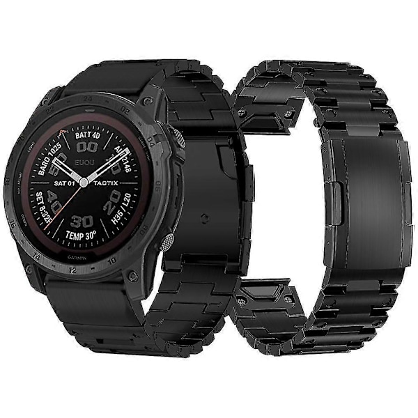 26 mm Quick Release rem med foldespænde til Garmin Fenix 7X/7X Solar/Enduro/ Coros Vertix 2