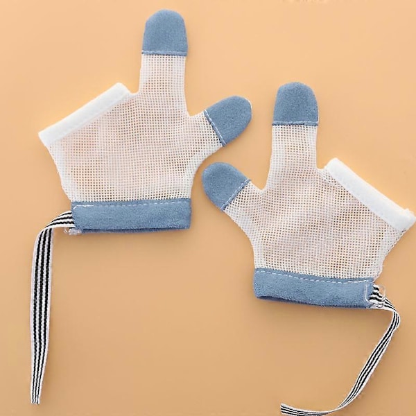 1 Par Barn Spädbarn Anti-Bit Ät Handskyddshandskar Baby Förhindra Bita Fingernaglar Handske För Småbarn Barn Ofarligt Set