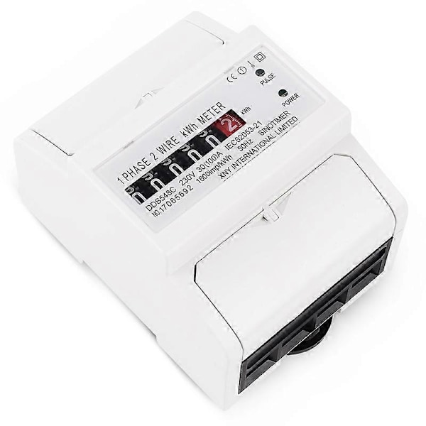 230V Multifunktionell Digital Enfas Elmätare för DIN-skena, 2-linjig 4P (30-100A)