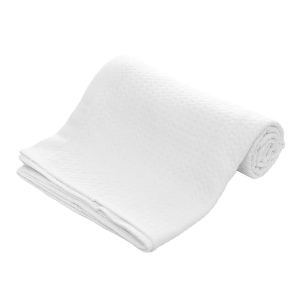 Jacquard badehåndkle - ren bomull og over 50 % absorberingsevne - for hjemmespa White