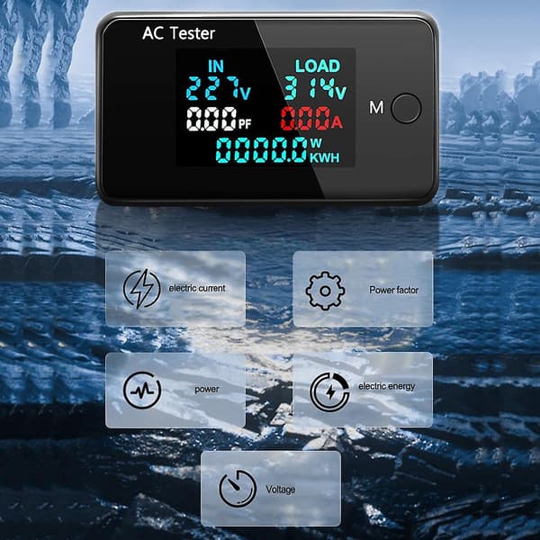 AC Dobbelt Spænding Digital Tester 0-500V Voltmeter 0-100A Amperemeter