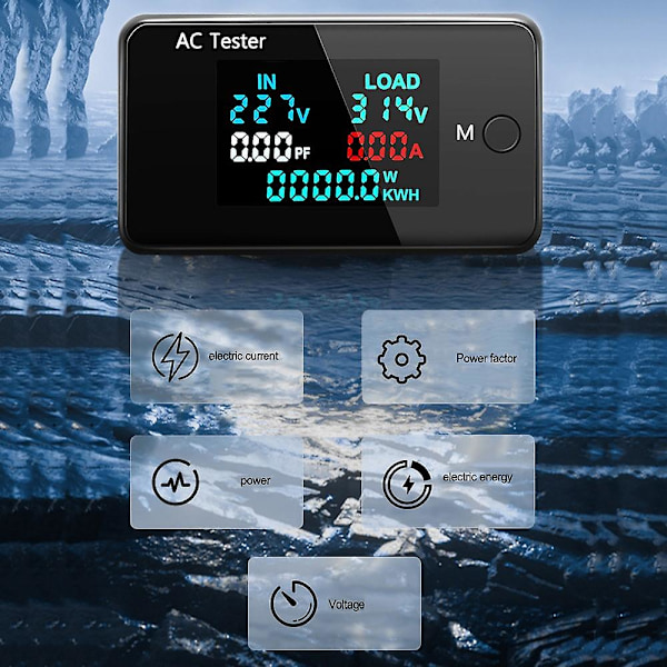 AC Dubbelspänning Digital Tester 0-500V Voltmeter 0-100A Amperemeter