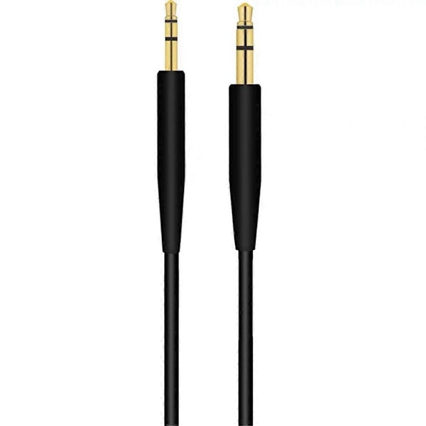 Hodetelefonkabel for QC35, QC25, QC35 II, QC45, Soundtrue, 3,5 mm til 2,5 mm, bærbar, par, opptakskabel, svart