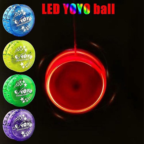 Luminous Yoyo-boll med LED-ljus Färgglad Karusell Yo-Yo Barnleksaker Underhållning