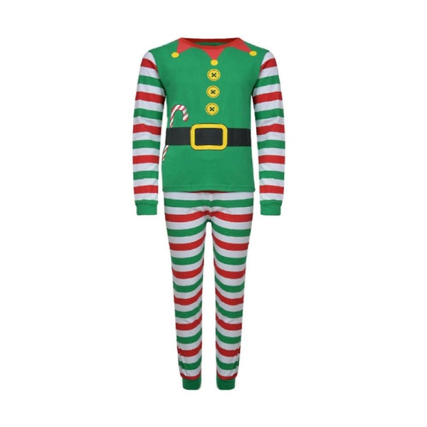 Familiematchende julestribede pyjamas Julepyjamas afslappet sæt Kid 2T
