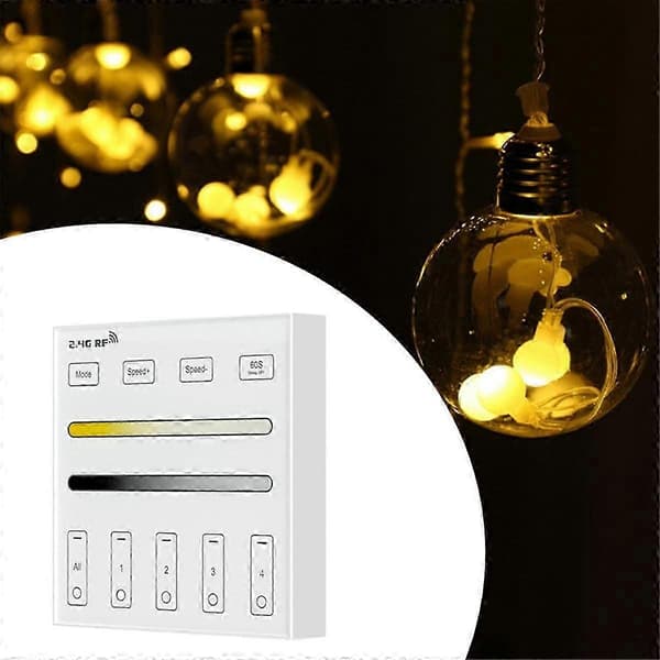 2.4G RF 4 Zone 86 Panel /CCT Smart LED Controller Dual Farvetemperatur Touch Controller til LED Lysstyring