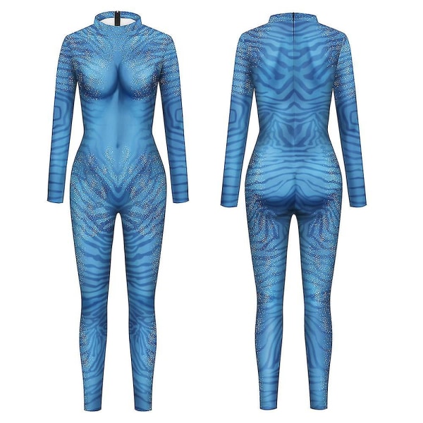 Rask levering Film Avatar The Way Of Water Alien Cosplay 3d Jumpsuit Kvinner Menn Avatar Cosplay Kostyme Halloween Zenti Party Bodysuit B142 255 XL