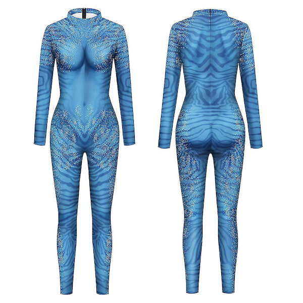 Snabb leverans Film Avatar The Way Of Water Alien Cosplay 3d Jumpsuit Kvinnor Män Avatar Cosplay Kostym Halloween Zenti Party Bodysuit B142 254 S