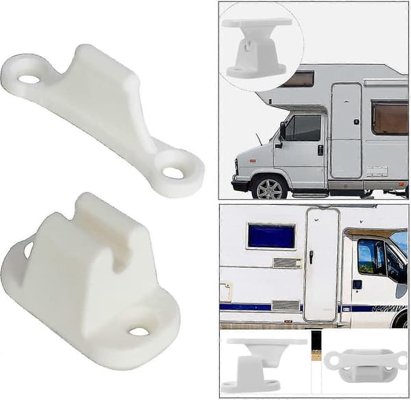 Formet Nylon Dørstopper Holder Til Autocamper Campingvogn - Hvid_s