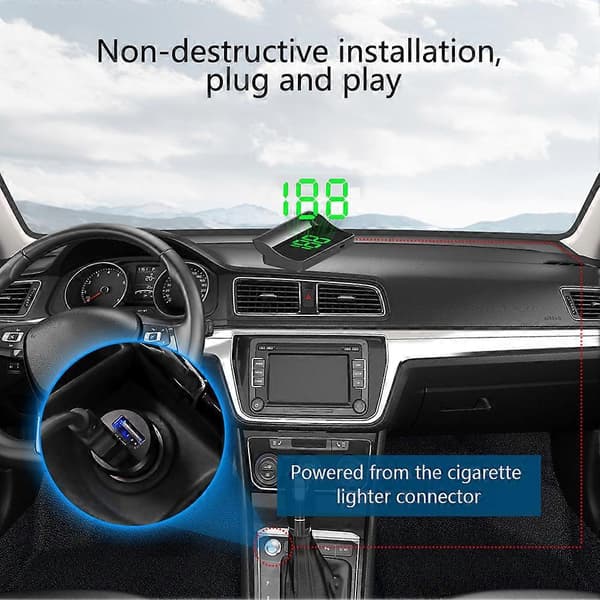 HUD GPS Head Up Display Speedometer Odometer Bil Digital Speedometer Universal Bil Elektronisk Tilbehør