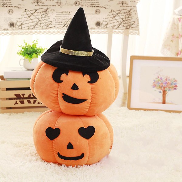 Naievear 22/45 cm Kawaii græskar med hat Plys legetøj Halloween udstoppet dukke børnegave Heart 45cm