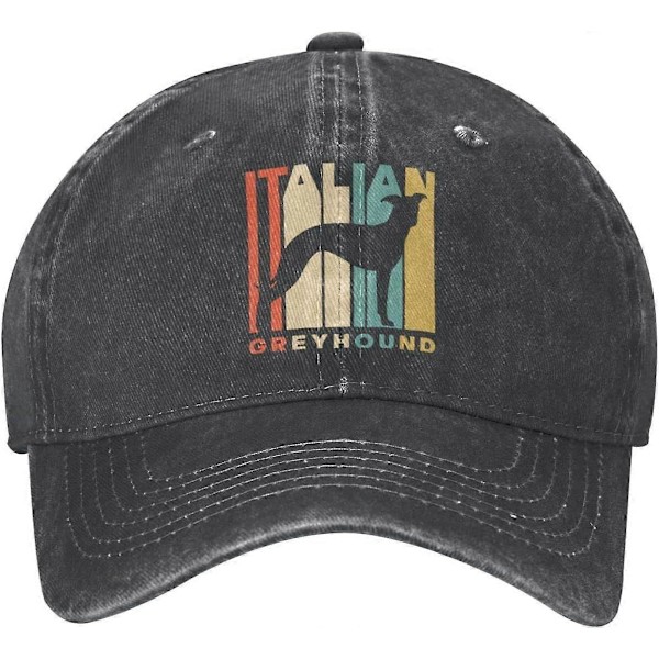 Italian Greyhound -unisex cowboy-hattu, baseball-lippis, säädettävä urheilu golf denim casquette -lippis, tyyli 1424
