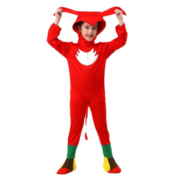 Anime Drenge Piger Halloween Bodysuit Til Børn Tegnefilm Cosplay Sonics Kostumer Jul Jumpsuit Show Suit Red S