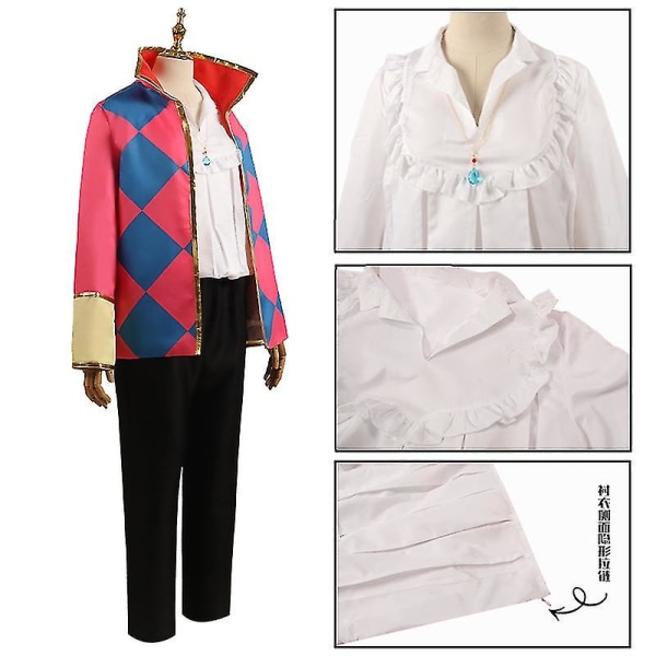 Hurtig forsendelse Anime Moive Howl's Moving Castle Howl Cosplay Costume Howl's Moving Castle Howl Cosplay Jul costume L Cosplay