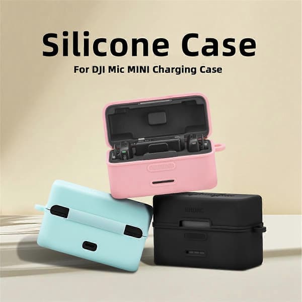 BRDRC Silikone Etui til DJI Mic Mini Opladningsetui Pink