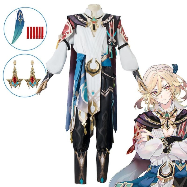 Game Genshin Impact Alhaitham Cosplay Venti Cosplay Kostym Outfit Anime Cosplay Halloween Kostymer Dam Venti Costume Full Set Uniform Costume XXXL