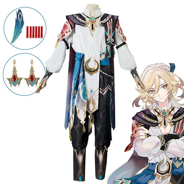 Spill Genshin Impact Alhaitham Cosplay Venti Cosplay kostyme antrekk Anime Cosplay Halloween kostymer Dame Venti Costume Full Sett Uniform Costume One size