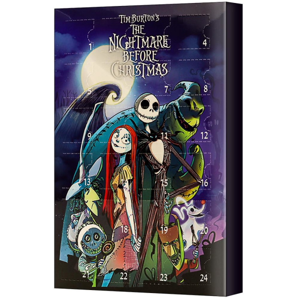Adventskalender 2023 Hot Selling 24 Gothic Horror Atmosphere Calendar Blind Box Halloween Advent Countdown Kalender Blind Box style 1