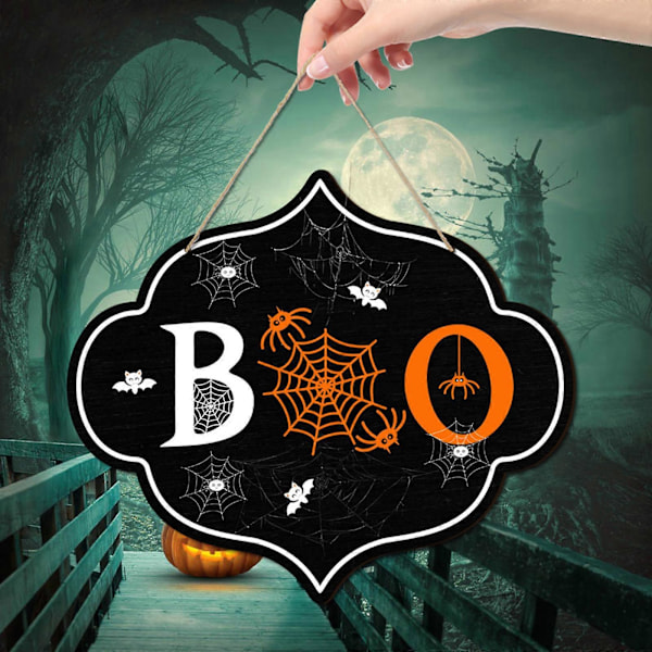 Hus Treskilt Halloween-tema Hengende Ornamenter for Hjem Tre Festdekor