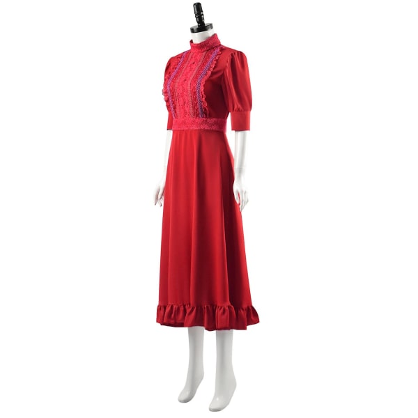 Cosdaddy Movie Pearl Cosplay -asu Halloween aikuisten naisten punainen mekko puvut puku L