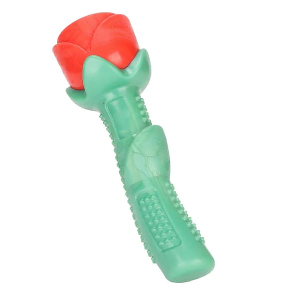 Tyggelegetøj til mellemstore hunde - Interaktivt bideresistent rosedesign til tandslibning