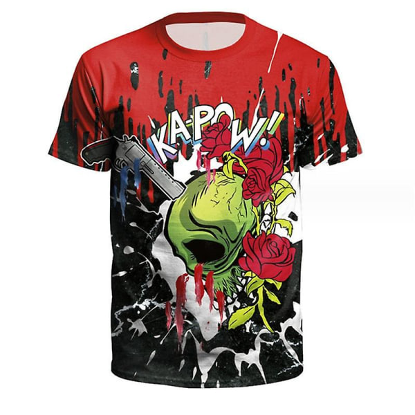 Halloween Skeleton Men Pojkar T-shirt style 7 6XL