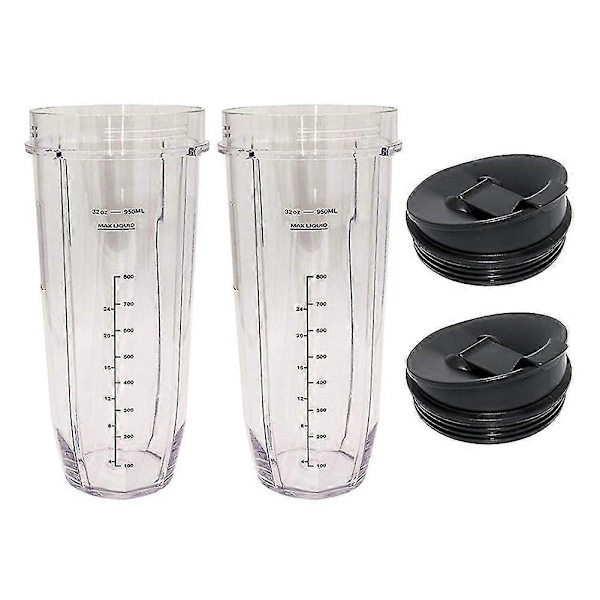 32-ounce kop med forseglet låg til Nutri Ninja 1000w & Dual Blender