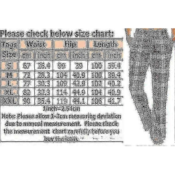 Dames Pyjamasbukser med Lommer, Bløde Flanel Check Pyjamasbukser til Kvinder