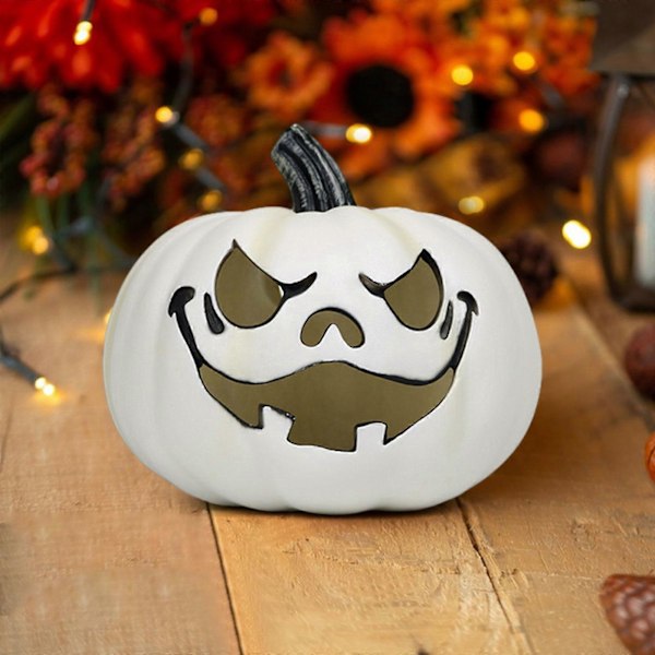 Halloween Gresskarlykt, Lysende Gresskarfigur Halloween Gresskardekorasjoner for Høytidsfest Halloween Hjemmeinnredning