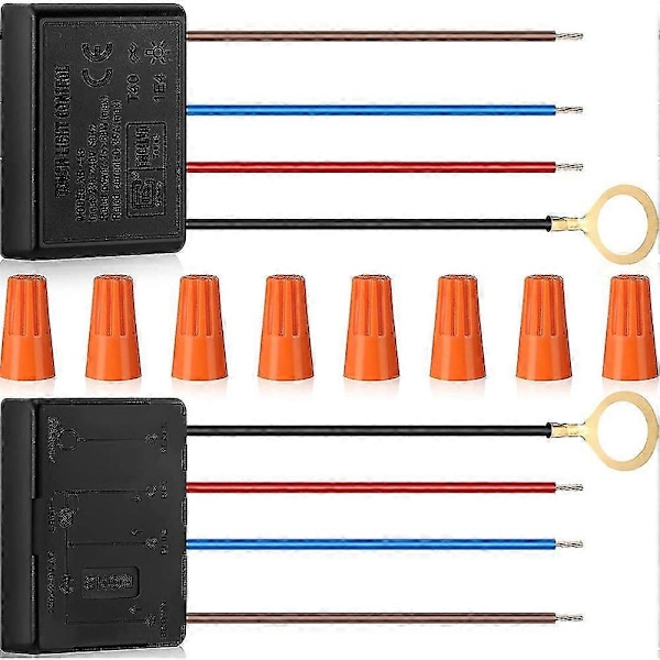 Touch Lamp Switch 2-pack, touch Lamp Control Module för dimbara LED, glödlampor, lampbrytarersättning