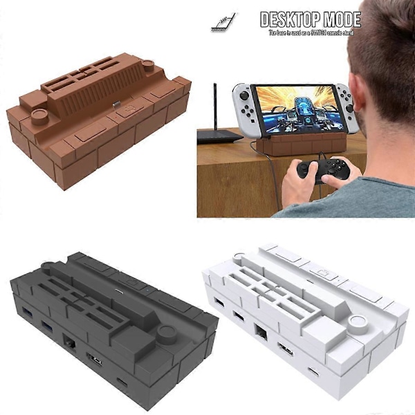 Bærbar HDMI-kompatibel Adapter Base Stand til Switch USB Controller Adapter
