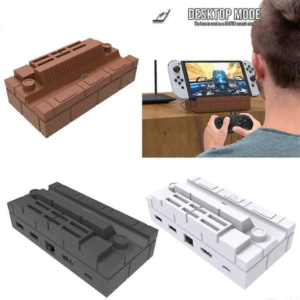 Bærbar HDMI-kompatibel Adapter Base Stativ for Switch USB Kontroller Adapter