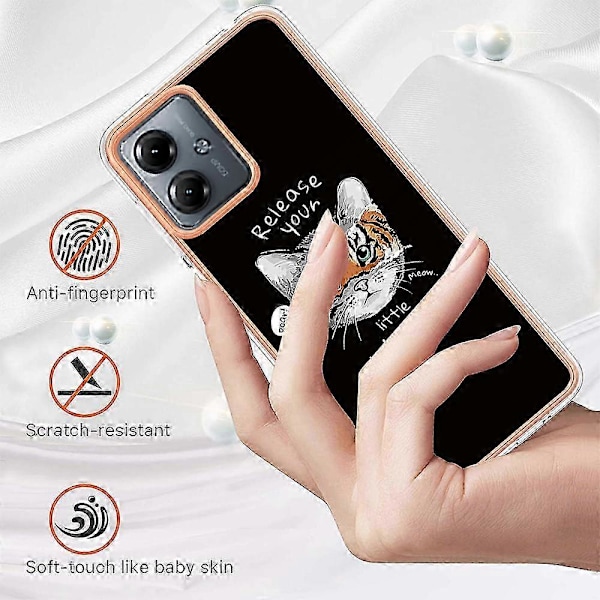 Skal för Motorola Moto G14 4G IMD Mönster 2.0mm TPU Telefonfodral