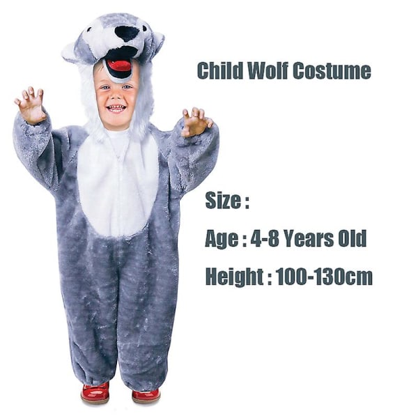 2023 Kids Tiger Fancy Pue Animal Halloween Cosplay Child Wolf -asu Wolf