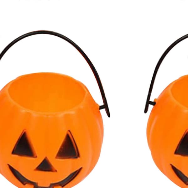 6x Halloween Gresskarbøtter Godteribøtteholder Dekorasjon for Gaver